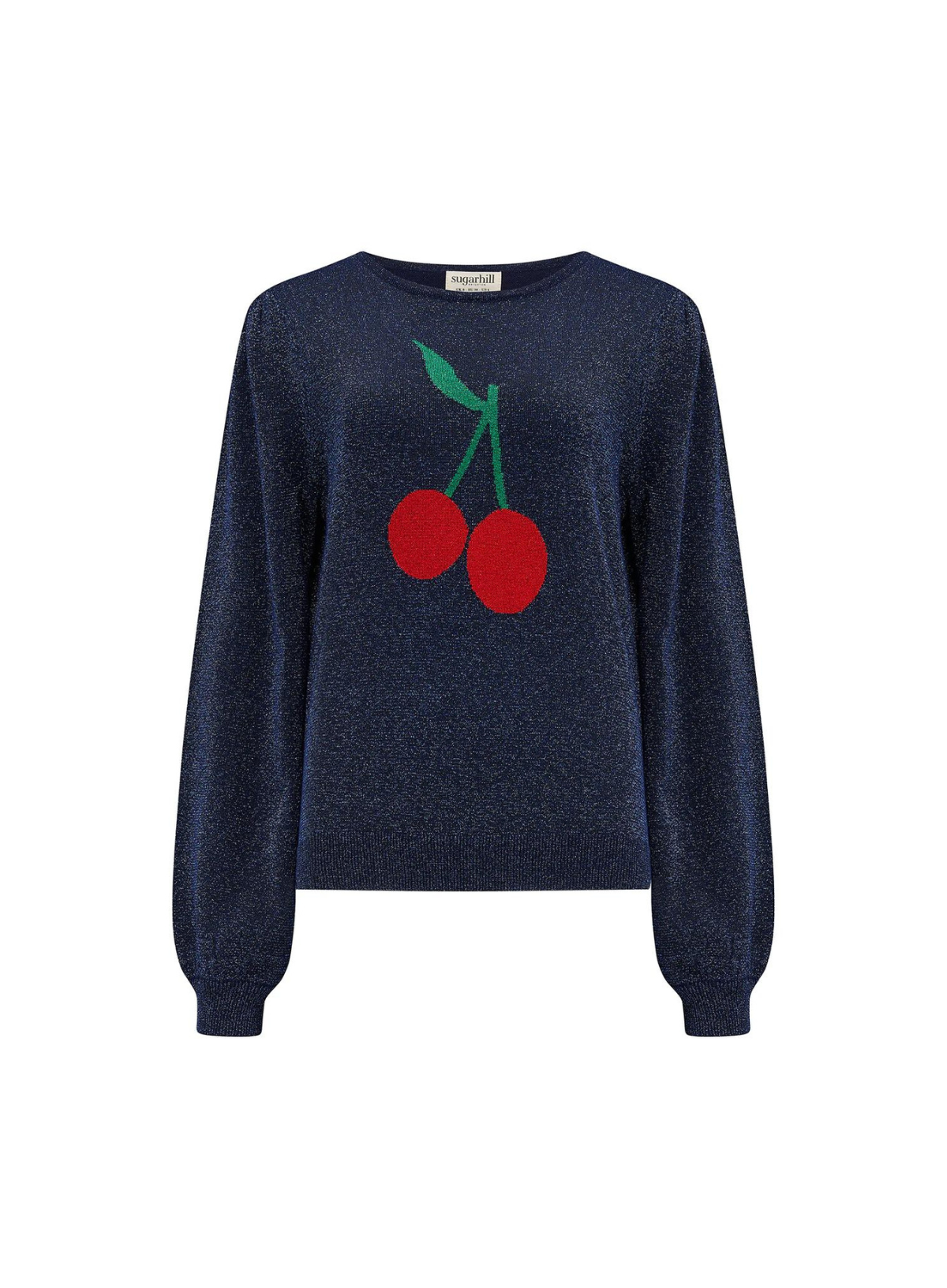 Tiff Jumper in Navy Cherry Good from Sugarhill