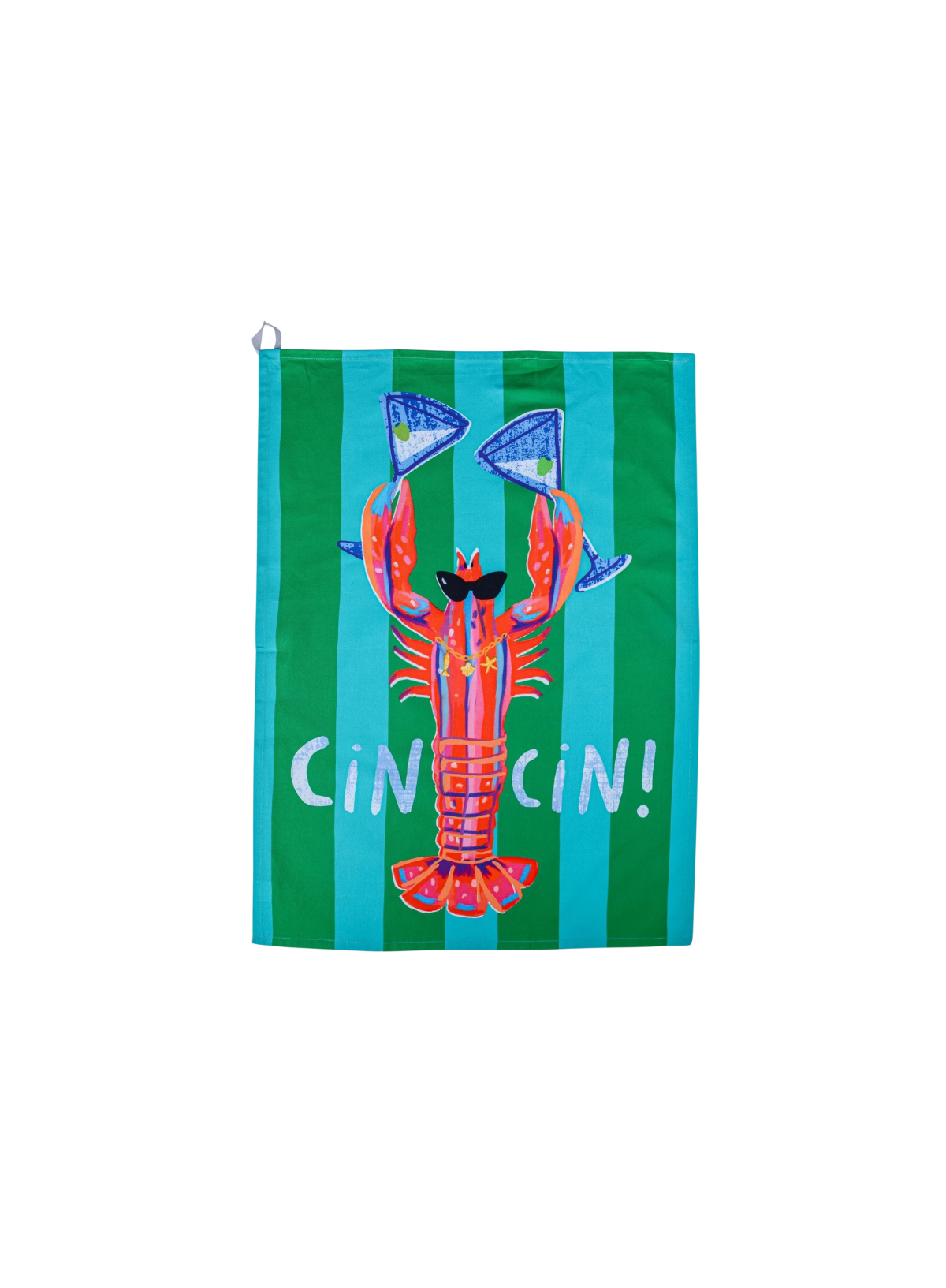 Designworks Ink Hijinx Cotton Tea Towel - Cin Cin