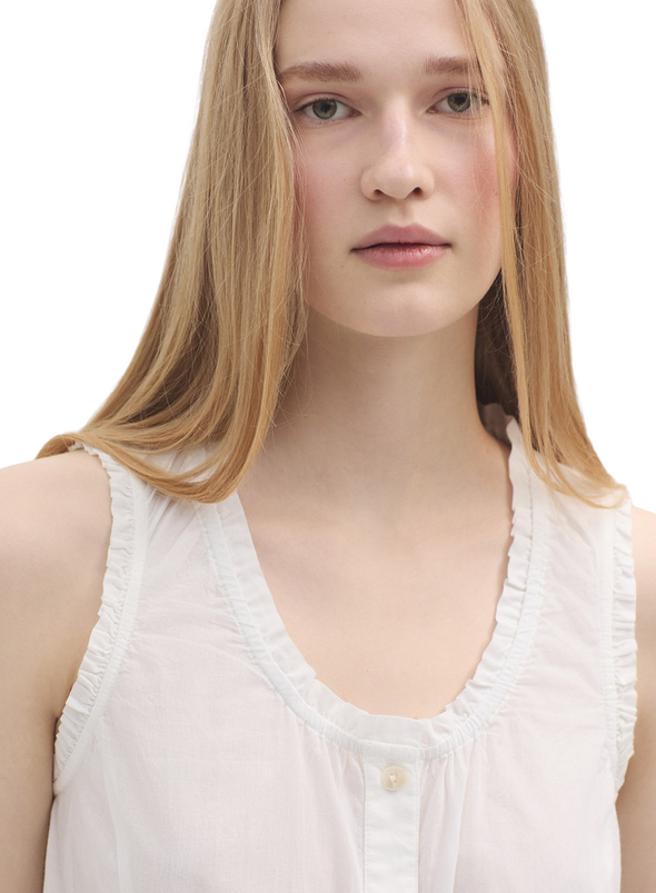 Mini Ruffles Voile Top in White from Nice Things