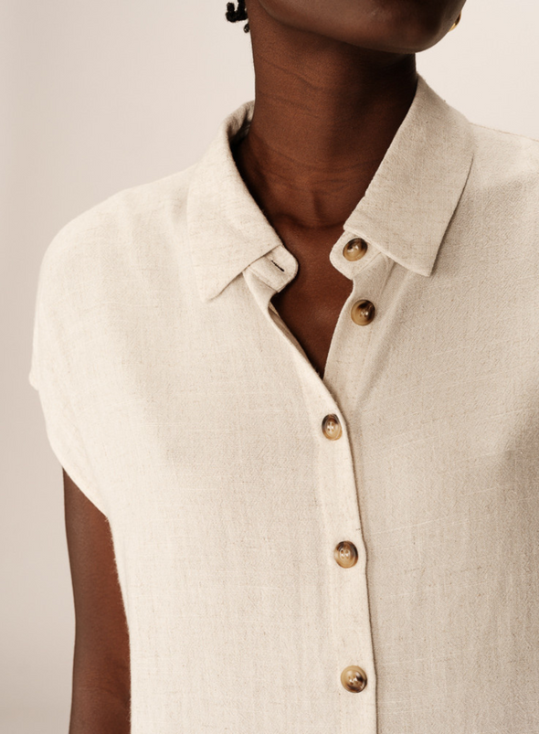 Perez Shirt in Beige from Grace & Mila