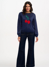 Tiff Jumper in Navy Cherry Good from Sugarhill
