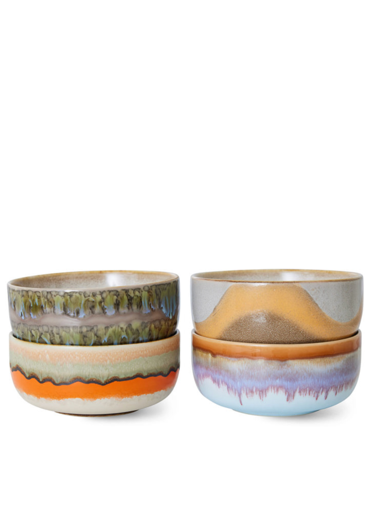 70's Ceramics Dessert Bowl in Orange from HK Living