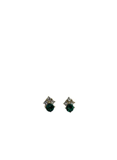 Vintage Style Green Stud Earrings from Sixton