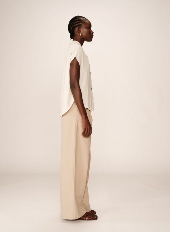 Perez Shirt in Beige from Grace & Mila