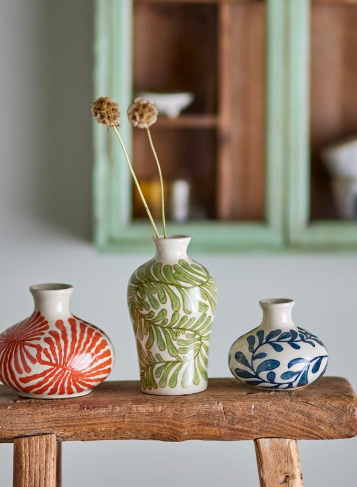 Bloomingville Fauni Stoneware Vase Blue