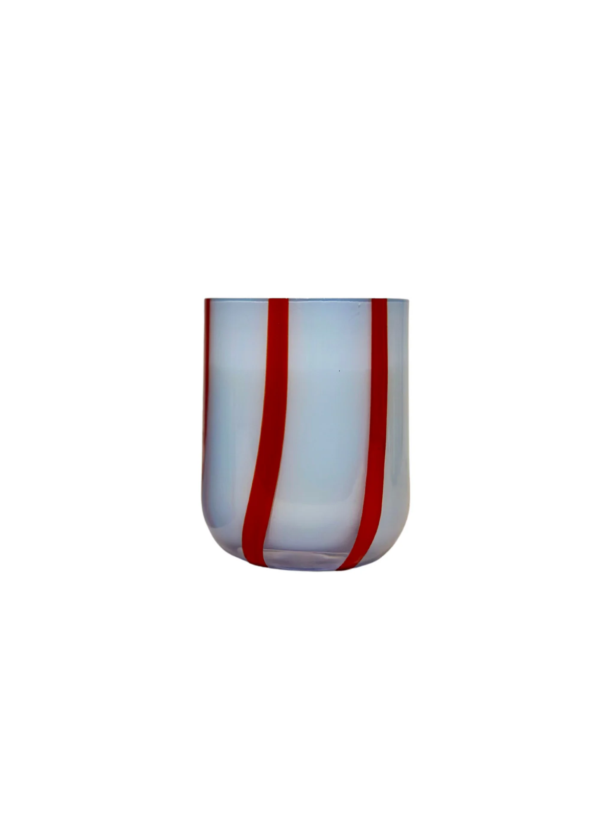 MÆGEN Atina Stripe Drinking Glass in Blue/Red