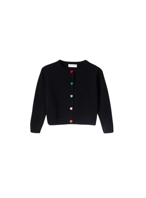 Heart Detail Cardigan in Black from Compañia Fantastica Mini