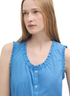 Mini Ruffles Voile Top in Medium Blue from Nice Things