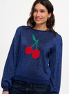 Tiff Jumper in Navy Cherry Good from Sugarhill