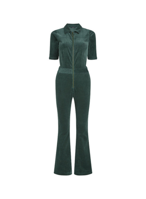 Garbo Flare Jumpsuit in Sycamore Green from King Louie