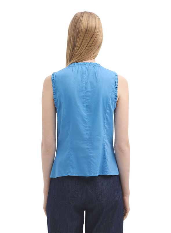 Mini Ruffles Voile Top in Medium Blue from Nice Things