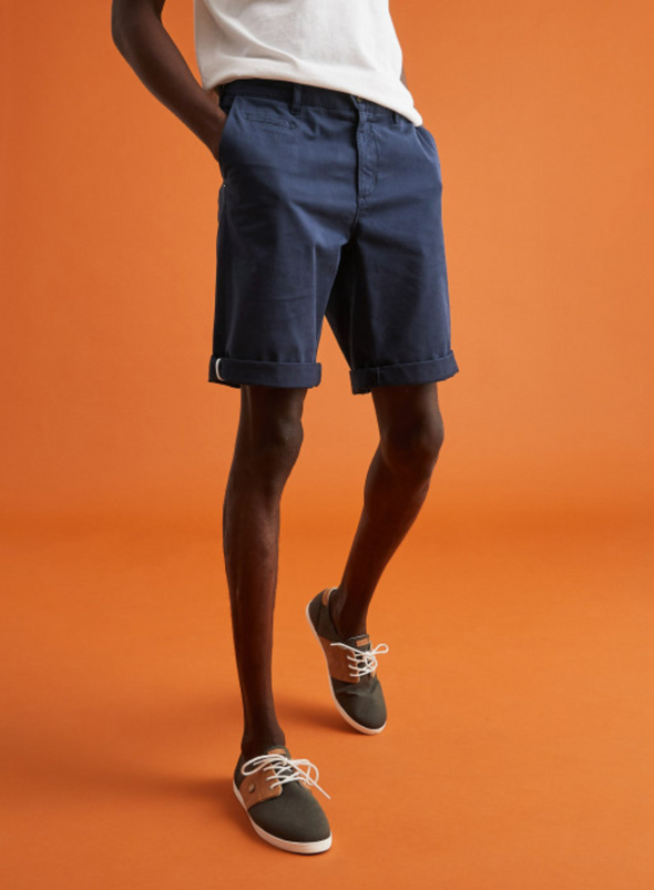 Saulieu Cotton Shorts in Moonlight Blue from Faguo