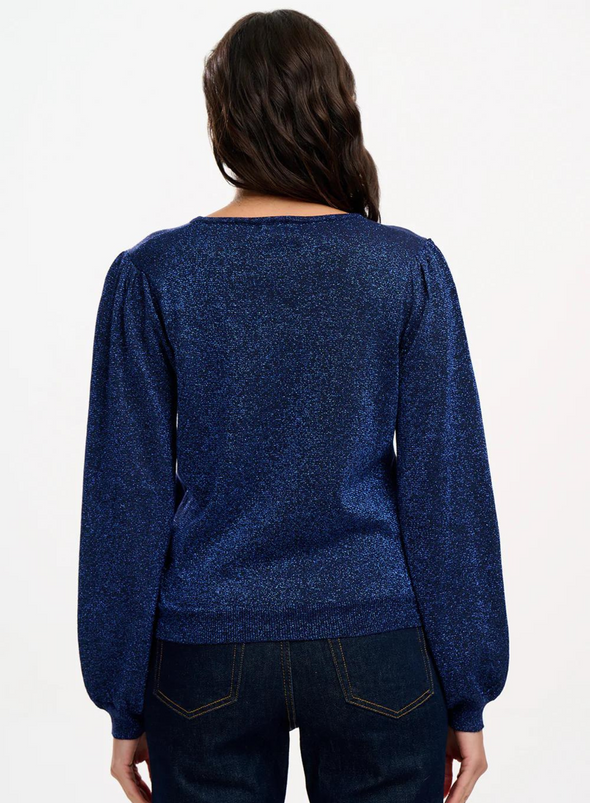 Tiff Jumper in Navy Cherry Good from Sugarhill