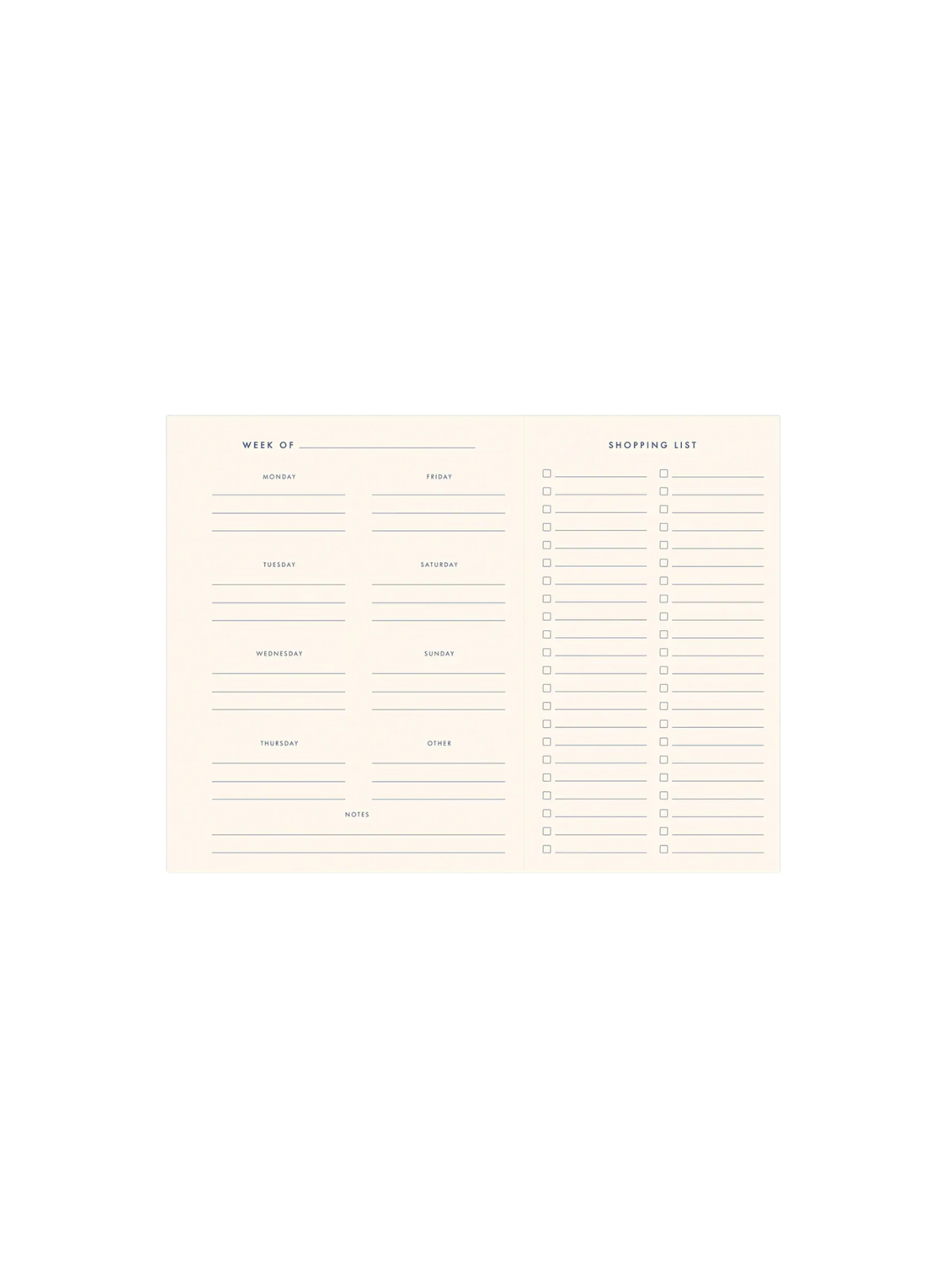 Lemon Pattern Meal Planner from Ruff House Print Shop