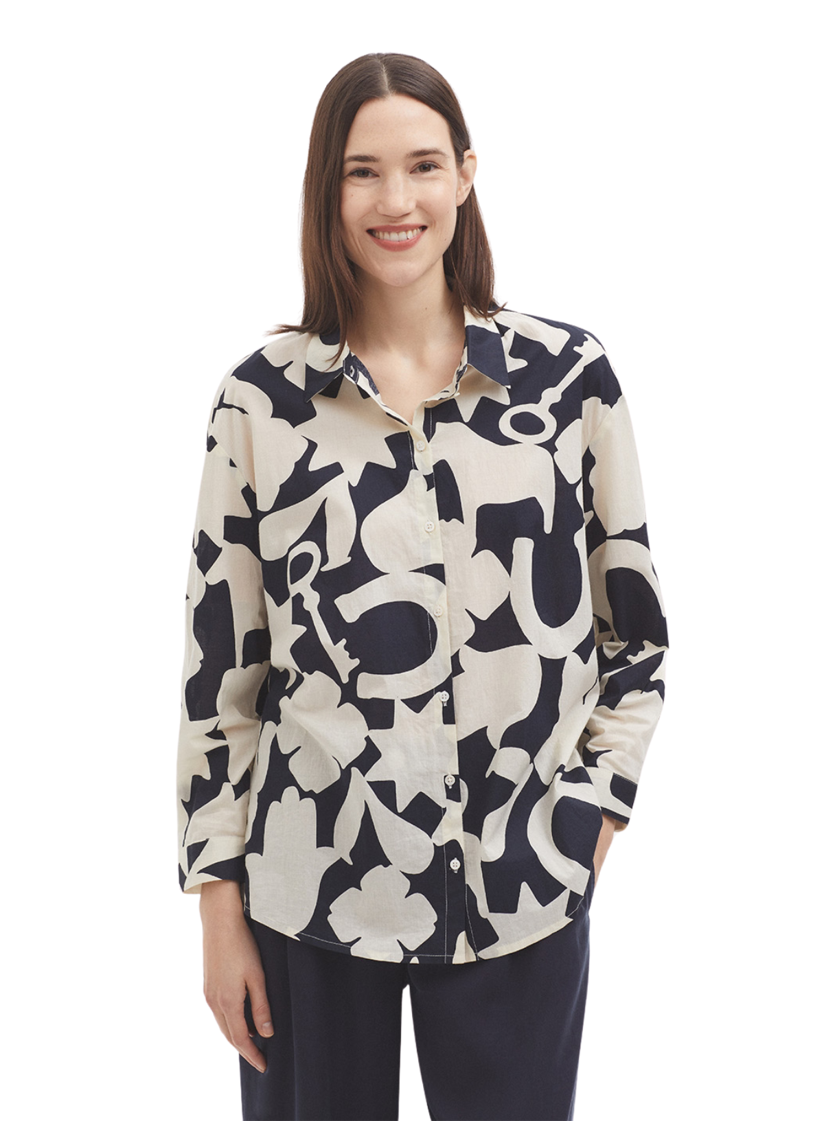 Lucky Charms Print Basic Shirt in Navy from Nice Things