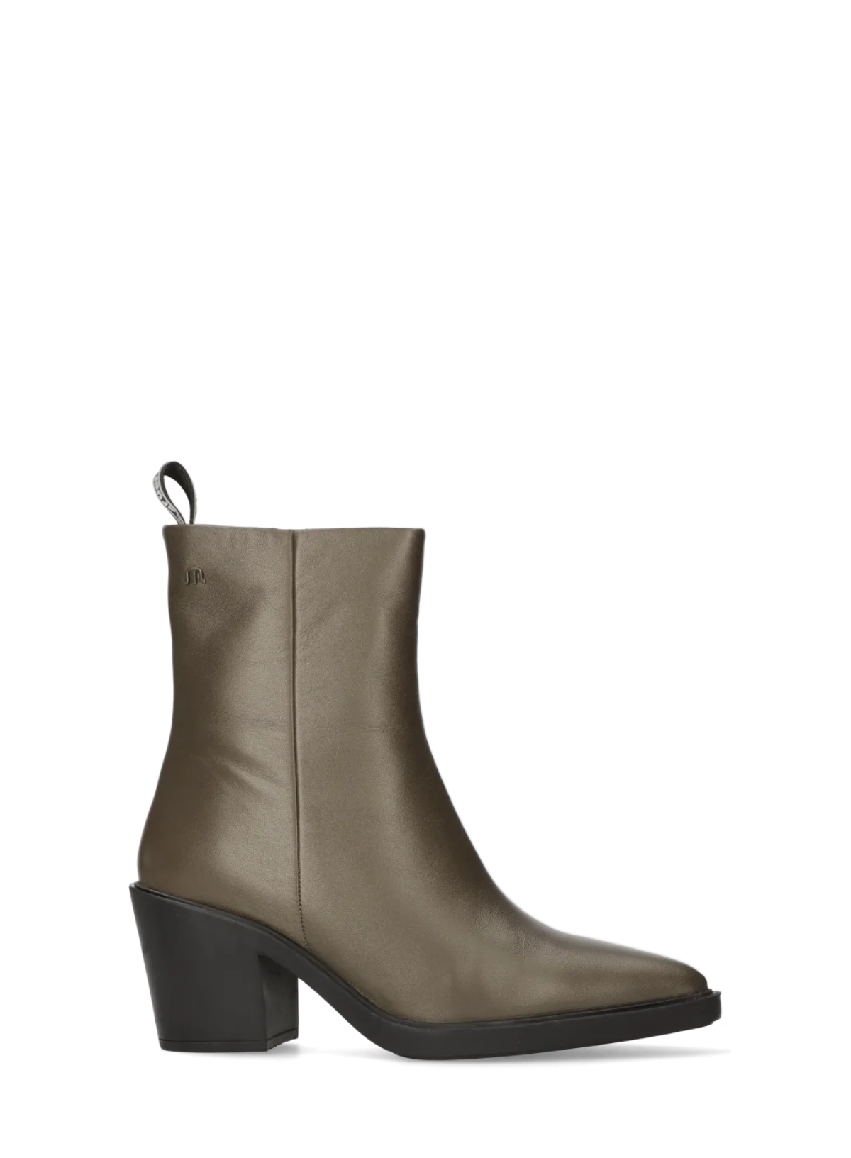 Maruti Gisele Metallic Bronze Leather Heeled Boots