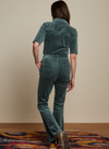 Garbo Flare Jumpsuit in Sycamore Green from King Louie