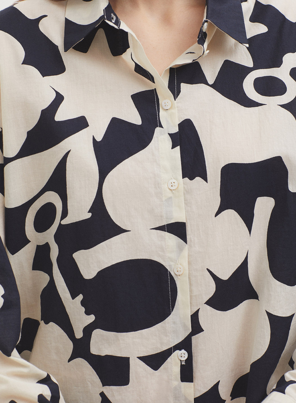 Lucky Charms Print Basic Shirt in Navy from Nice Things
