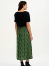 Zora Skirt in Black/Green Ditsy Floral from Sugarhill