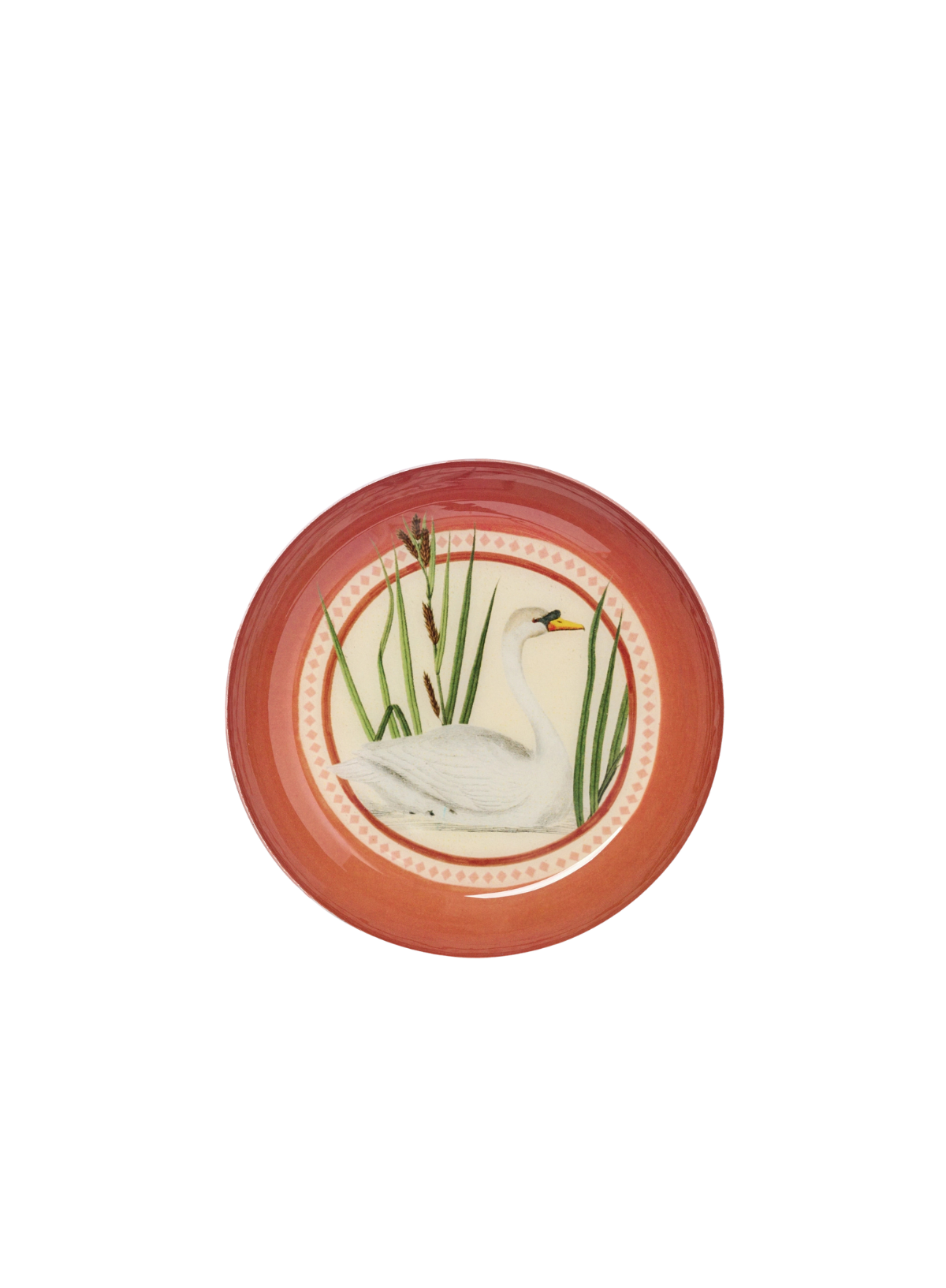 Roomytown Round Enamel Tray - Swan