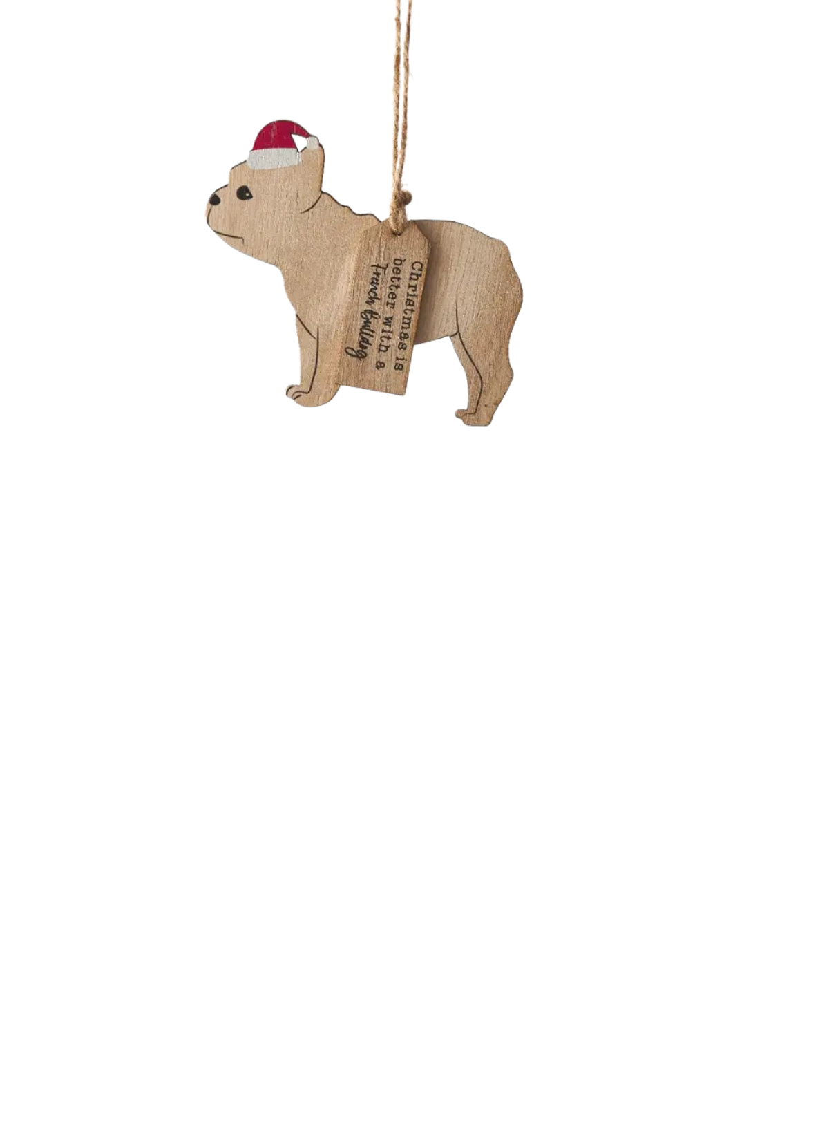 Christmas French Bulldog Silhouette Hanger from Gainsborough Gitftware
