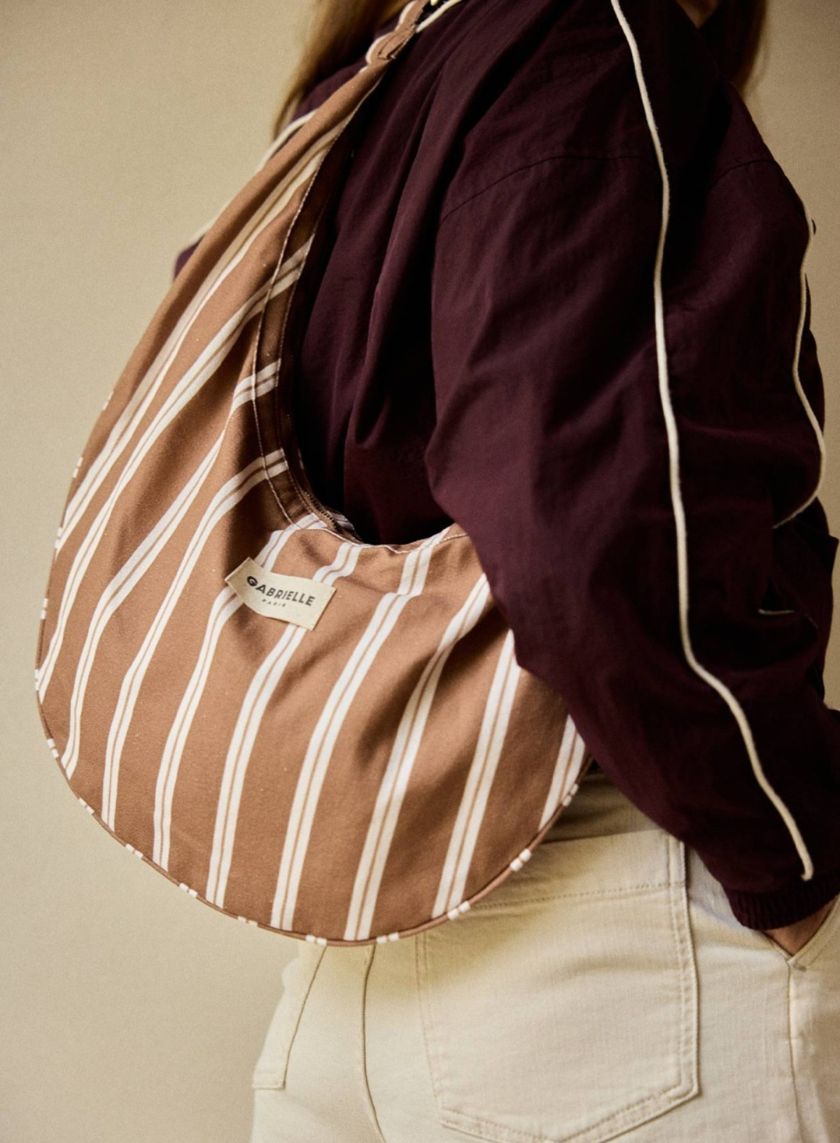 Gabrielle Paris New B Cotton in Hazelnut Stripes
