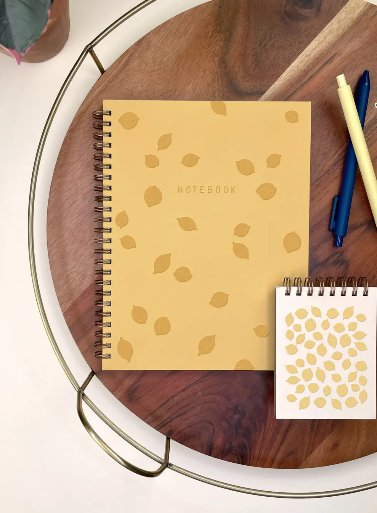 Lemon Pattern Mini Jotter Notebook from Ruff House Print Shop