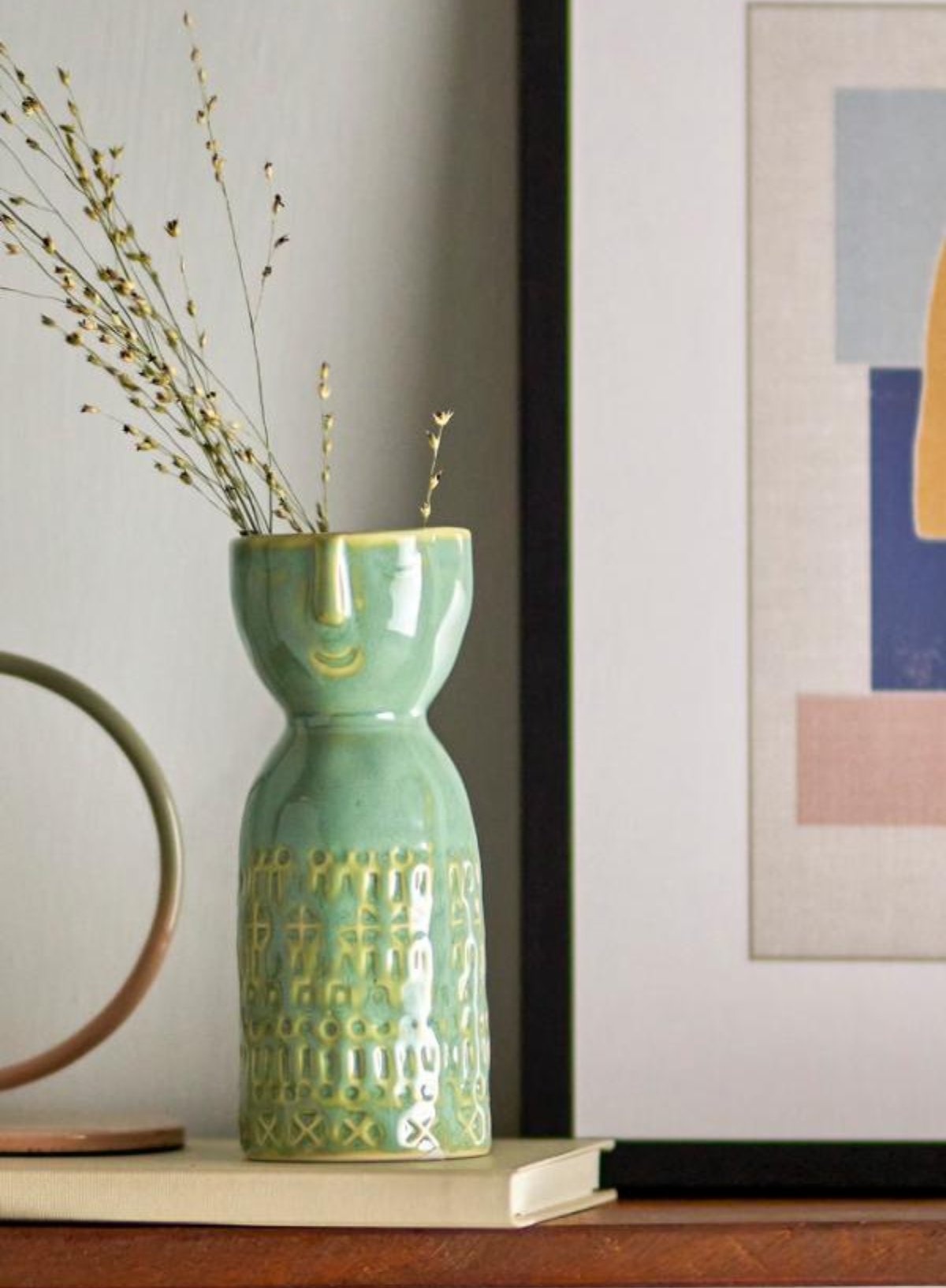 Bloomingville Embla Green Vase