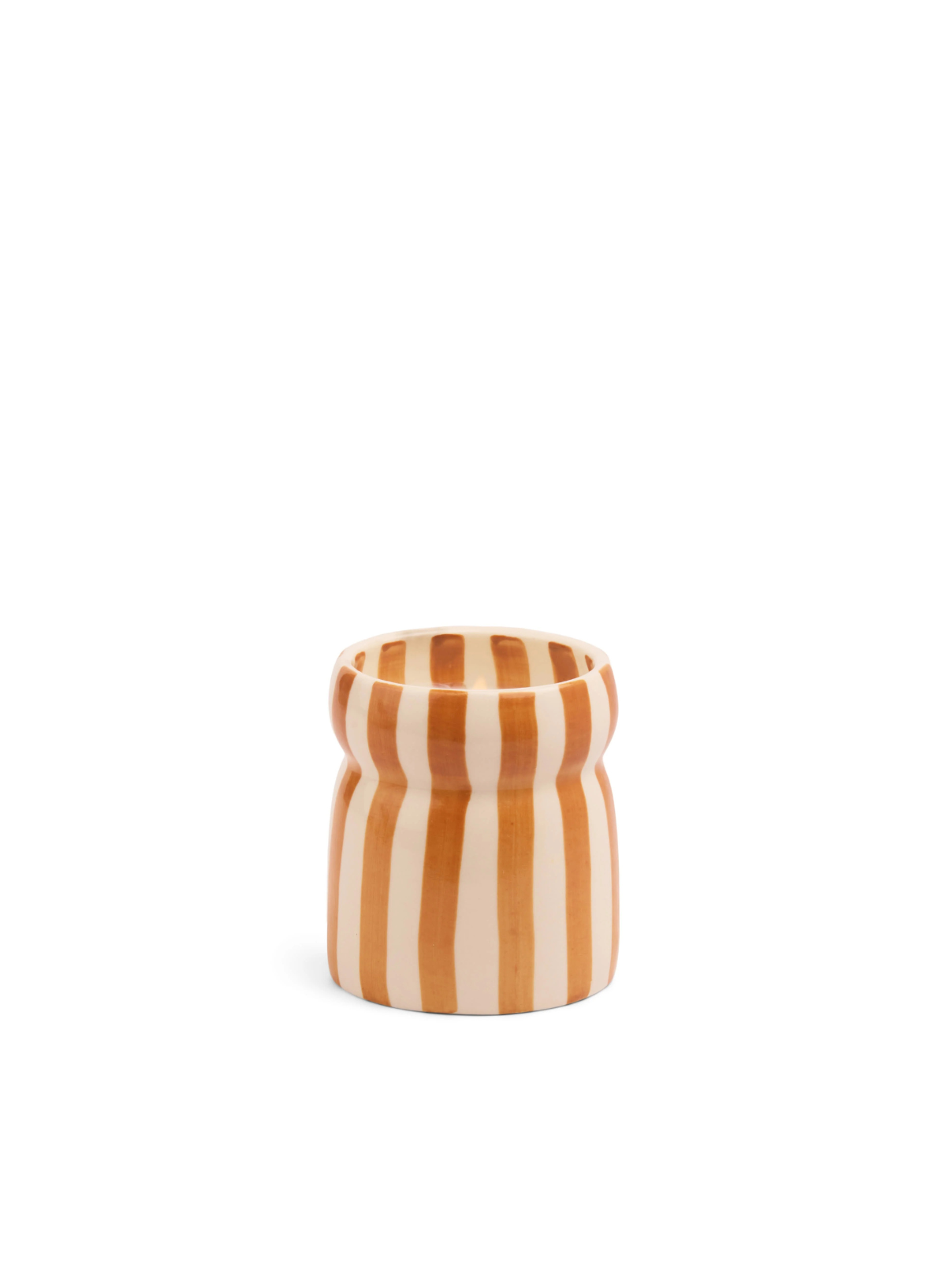 Cabana 6.5oz Rust Striped Candle - Sienna Sunset from Designworks Ink