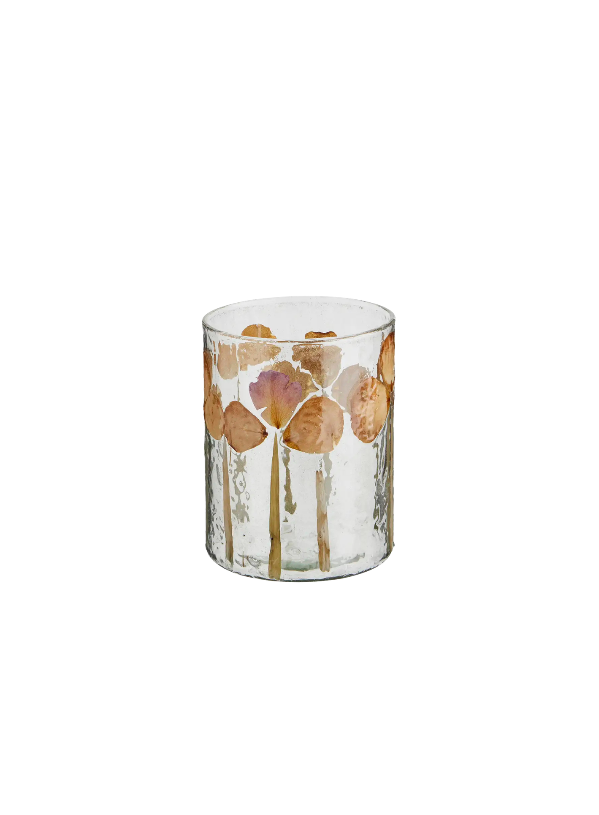 Madam Stoltz Flowered Glass Votive