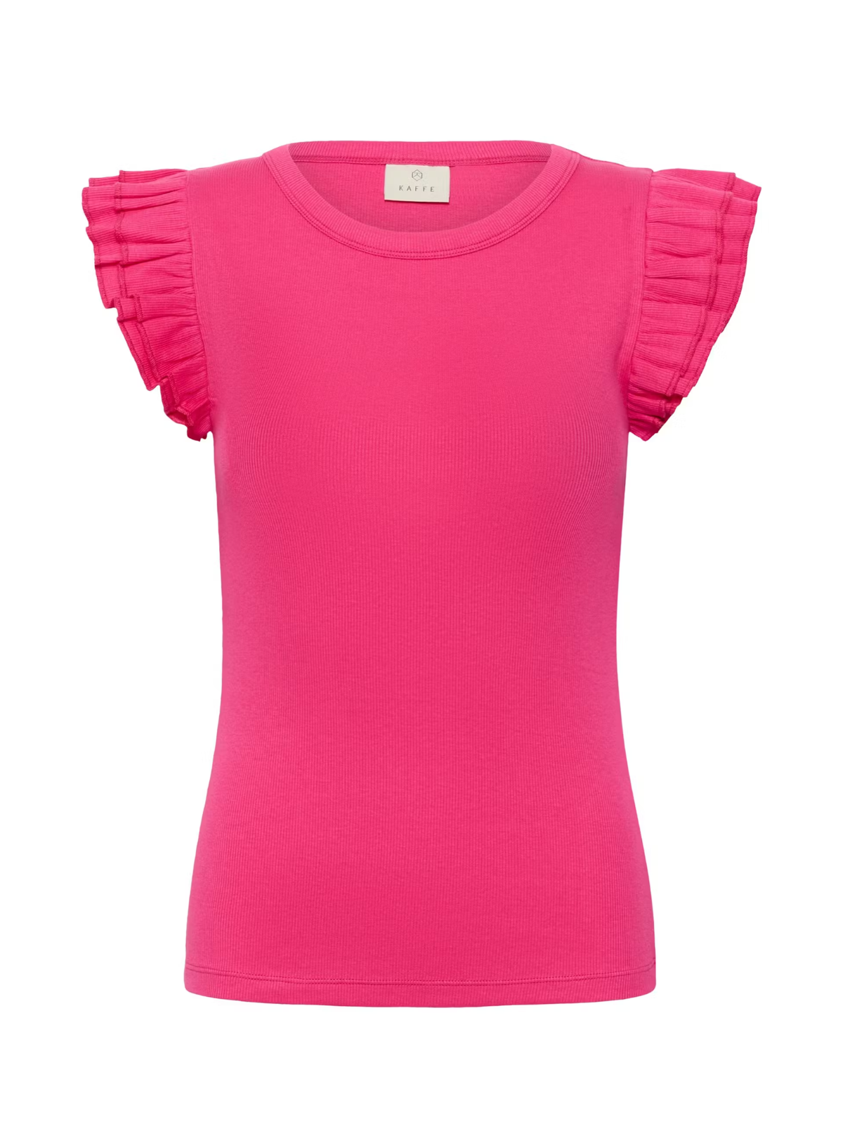 Kaffe Carna Flounce Tank Top in Pink