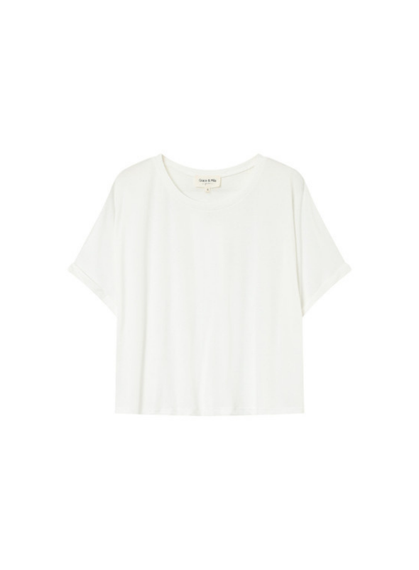 Parma T-Shirt in Ecru from Grace & Mila