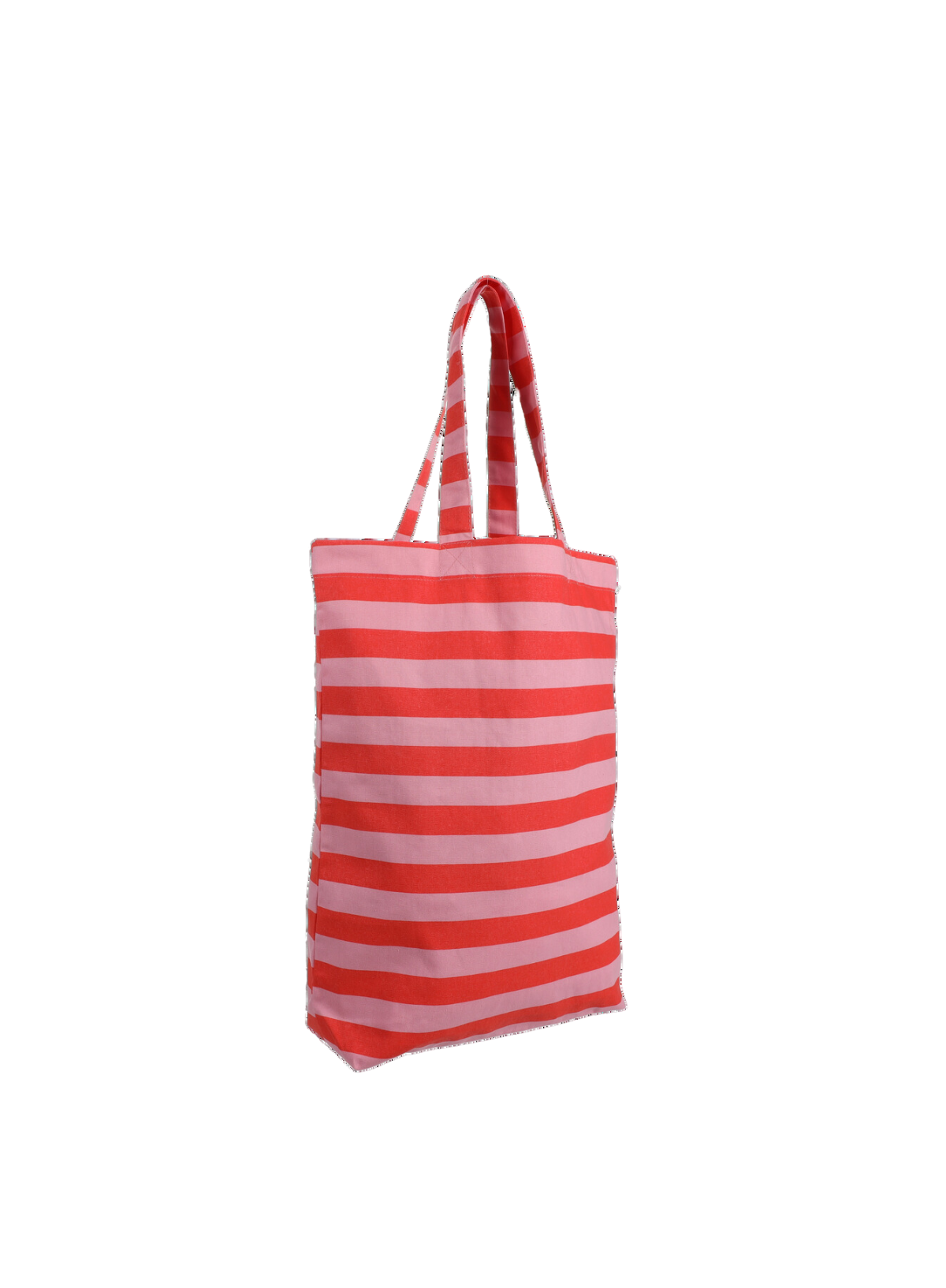 Cotton Bag Stripes in Poppy Red + Litchi from Kado Design