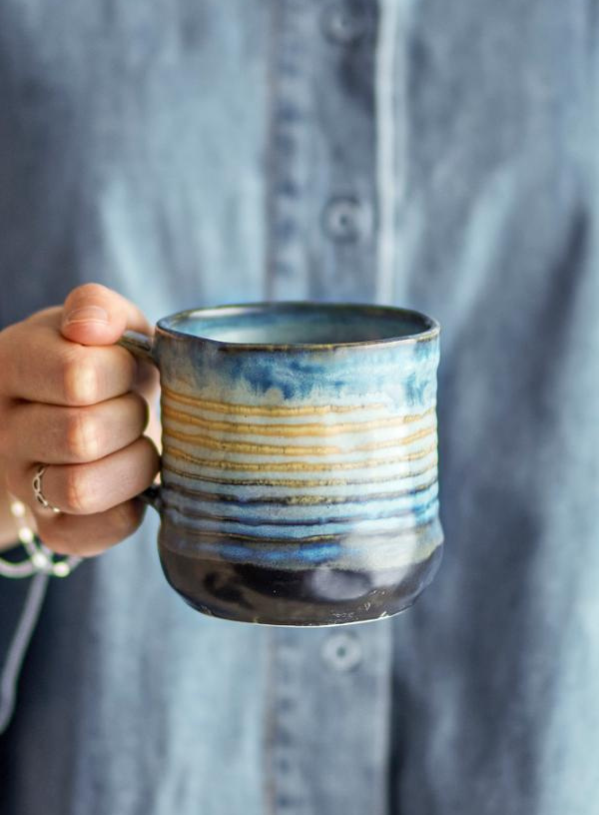 Bloomingville Blue Deana Mug