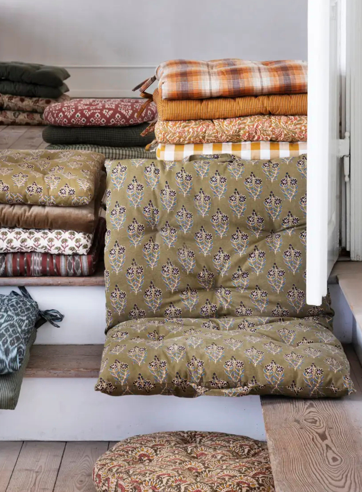 Oslo Round Cotton Chair Pad from Madam Stoltz