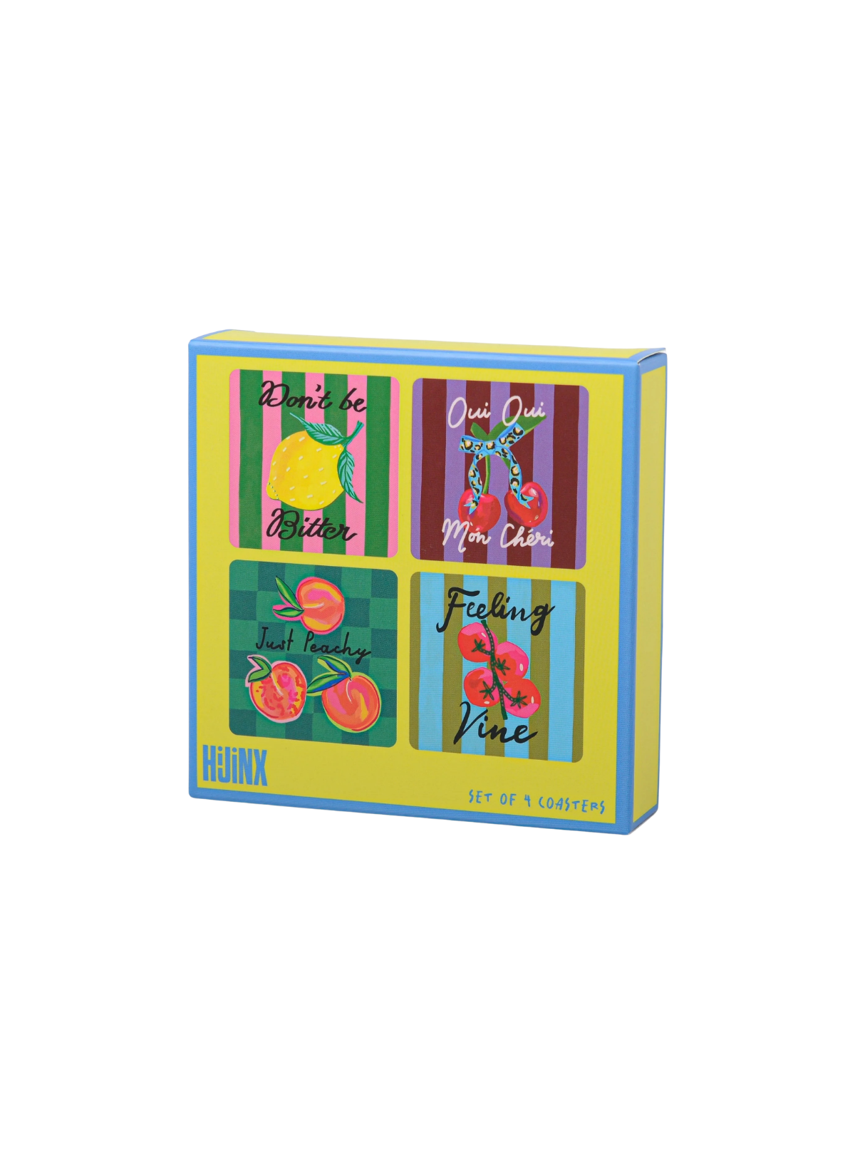 Designworks Ink Hijinx Set of 4 Coaster Fruit