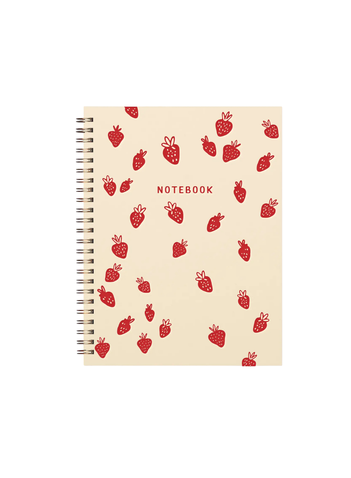 Strawberry Pattern Journal Lined in French Vanilla from Ruff House Print Shop