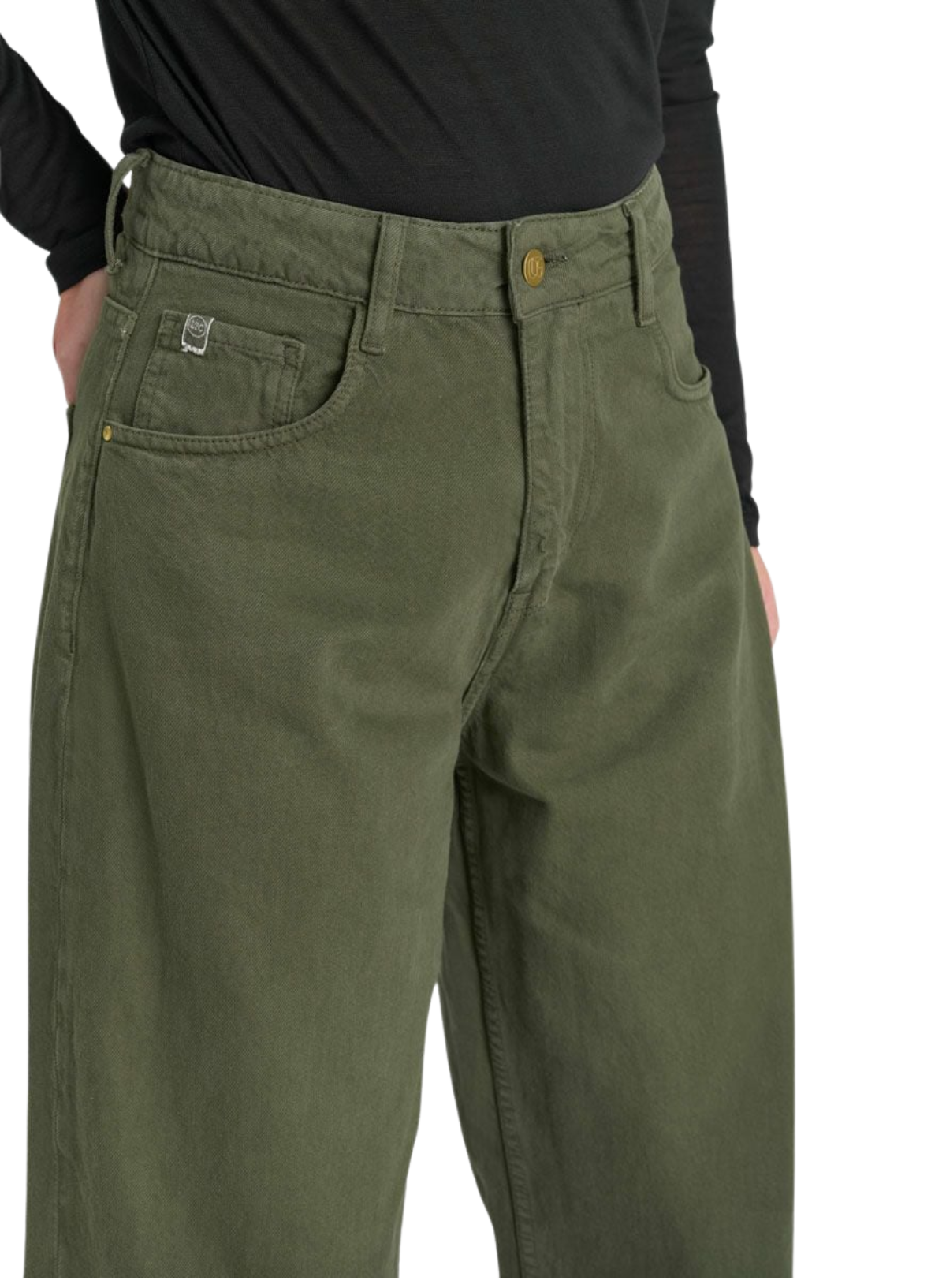 Le Temps des Cerises Rina Jeans in Moss
