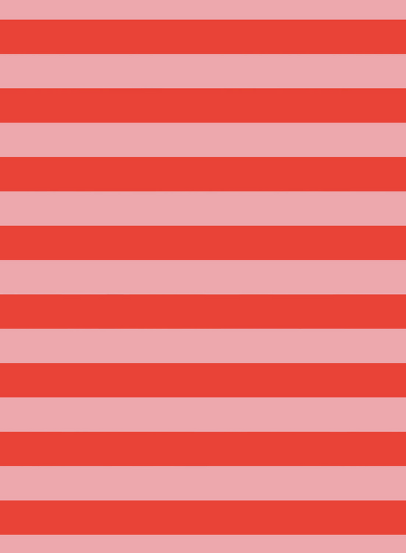 Cotton Bag Stripes in Poppy Red + Litchi from Kado Design