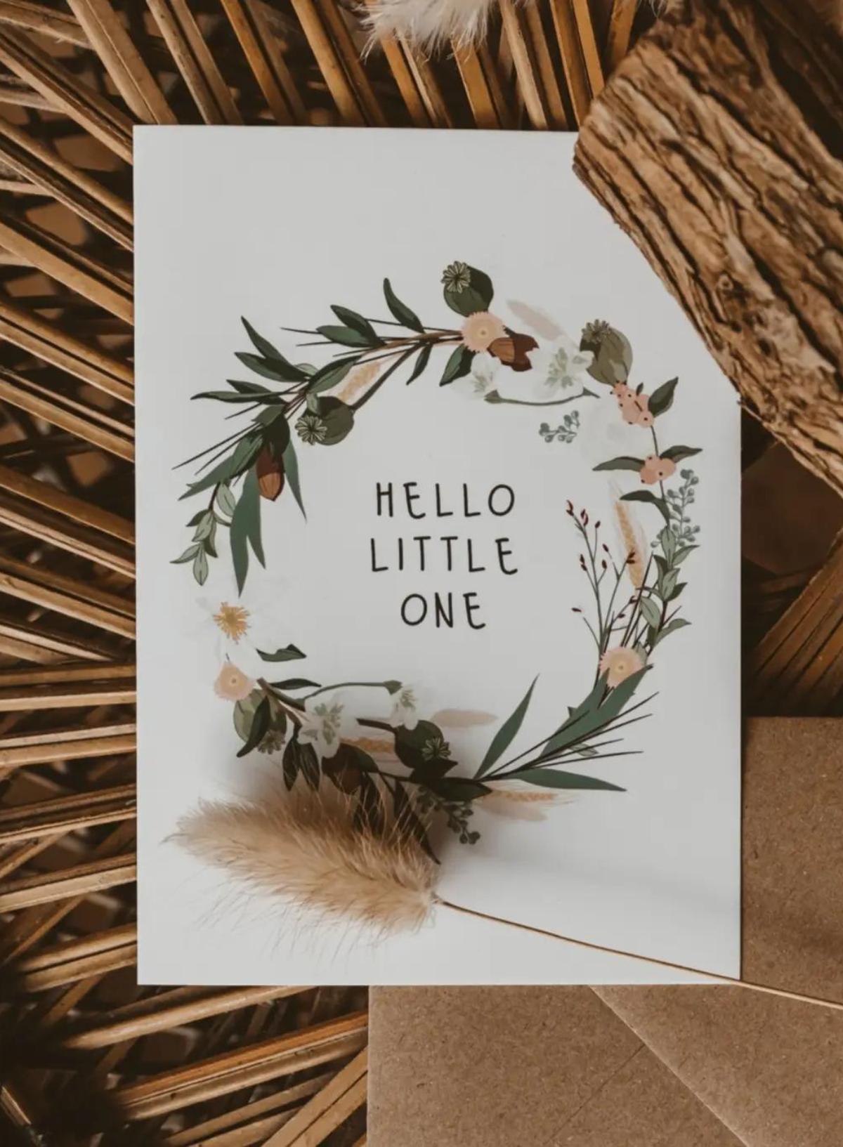 Hello Little One Baby/New Arrival Card from Wildwood Paper