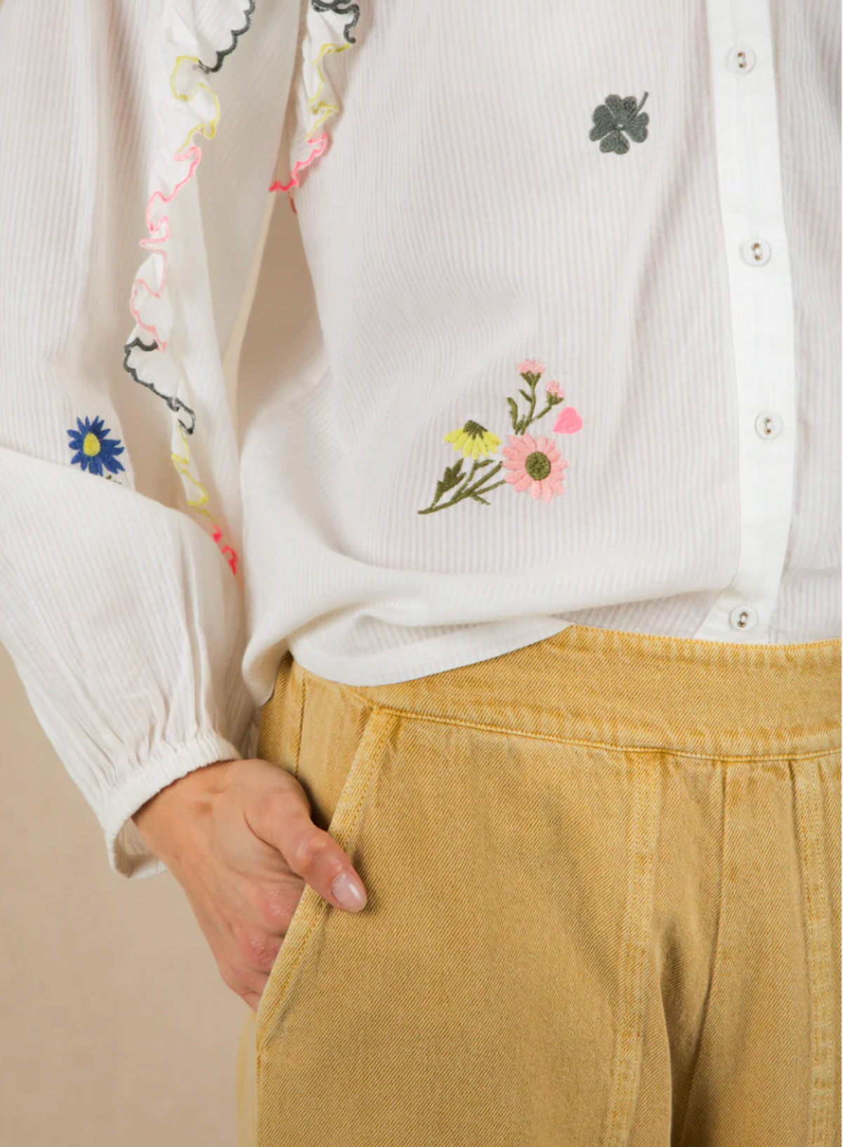 Bonté Alice Shirt in White Multi