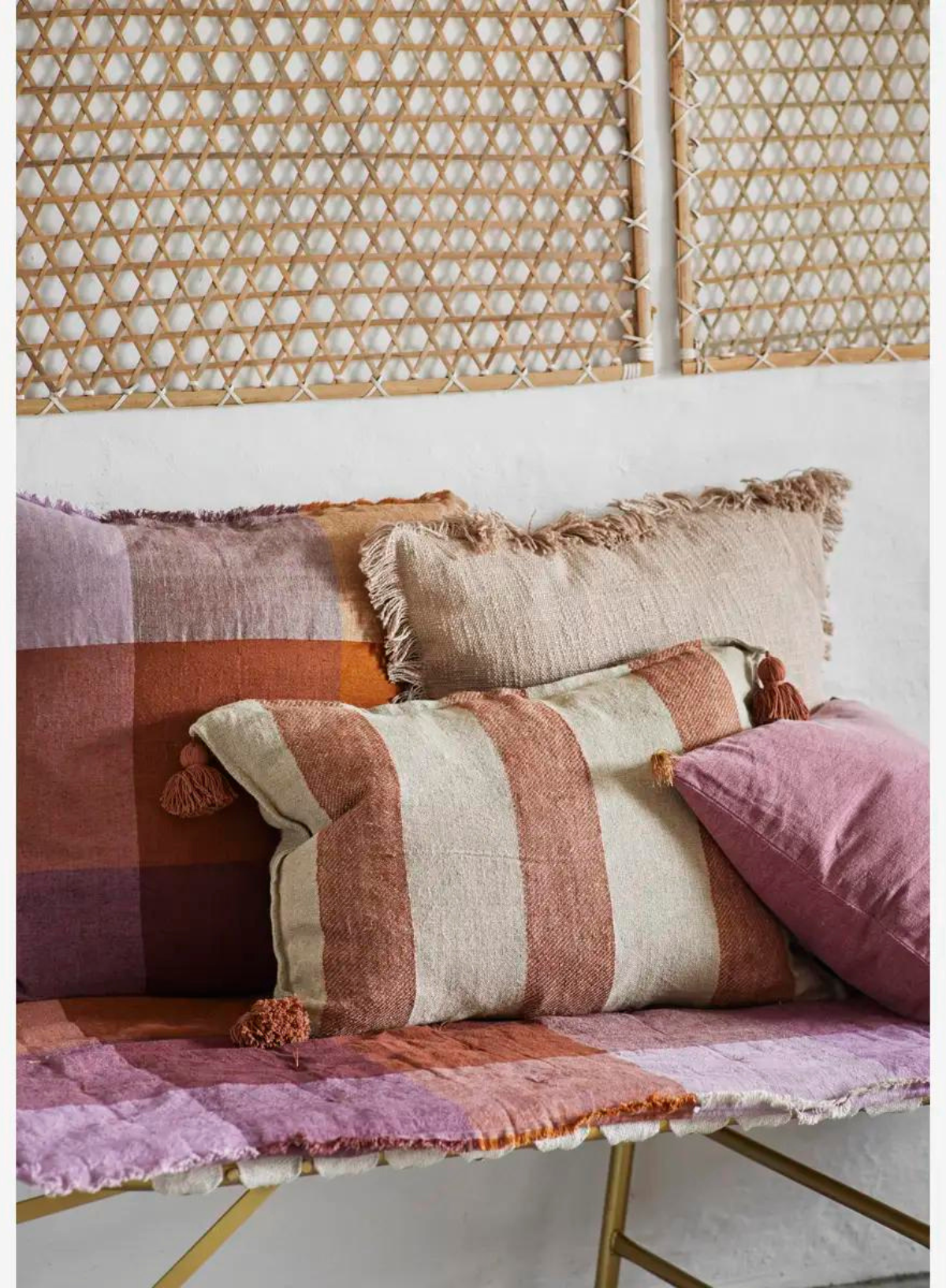 Burnt Orange Linen Cushion 60/60cm