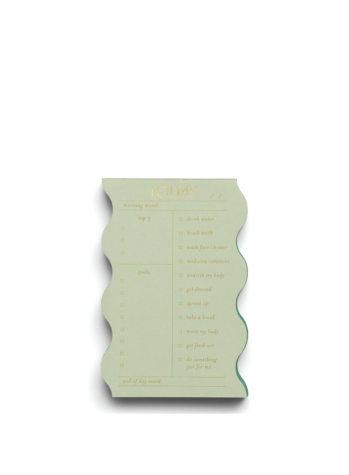Wavy Daily Notepad in Sage from Designworks Ink
