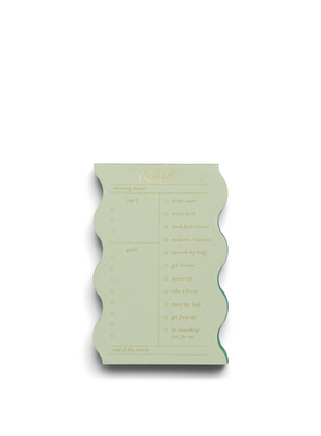 Wavy Daily Notepad in Sage from Designworks Ink