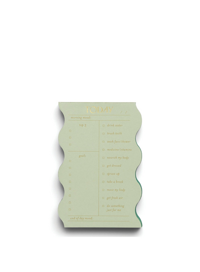 Wavy Daily Notepad in Sage from Designworks Ink