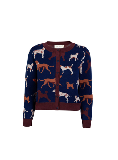 Vera Jacquard Knit in Navy Woof from Palava