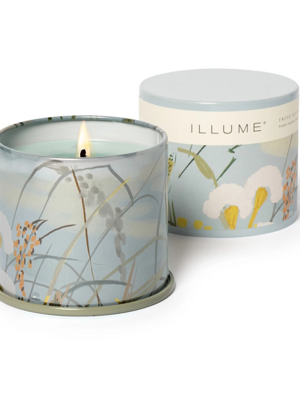 Fresh Sea Salt Demi Vanity Tin Candle 20 hours from Illume
