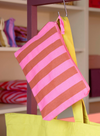 Toilet Bag in Stripes Grapefruit & Ginger from Kado Design