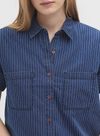 Striped Denim Shirt in Dark Denim from Nice Things