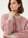 Ellery Knit Pullover in Rose/Feather Gray from Kaffe